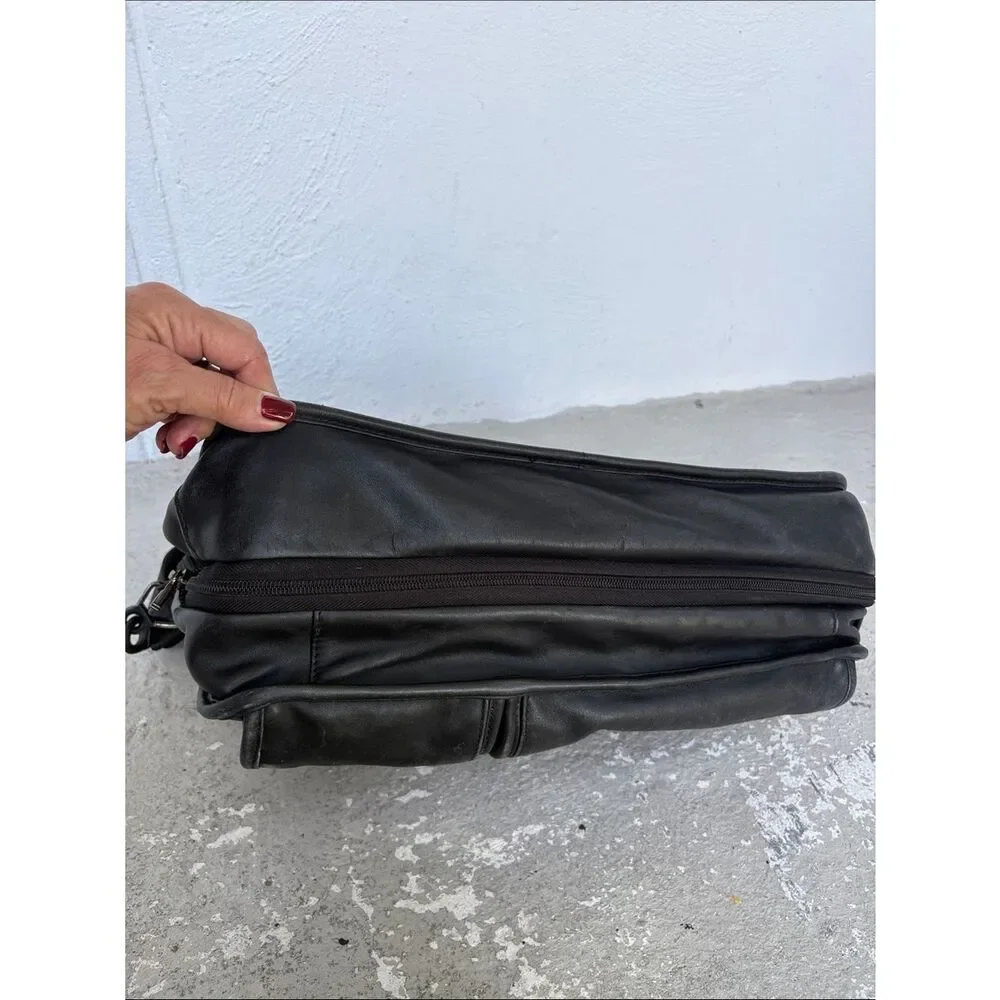 Tumi Alpha Napa leather expandable briefcase